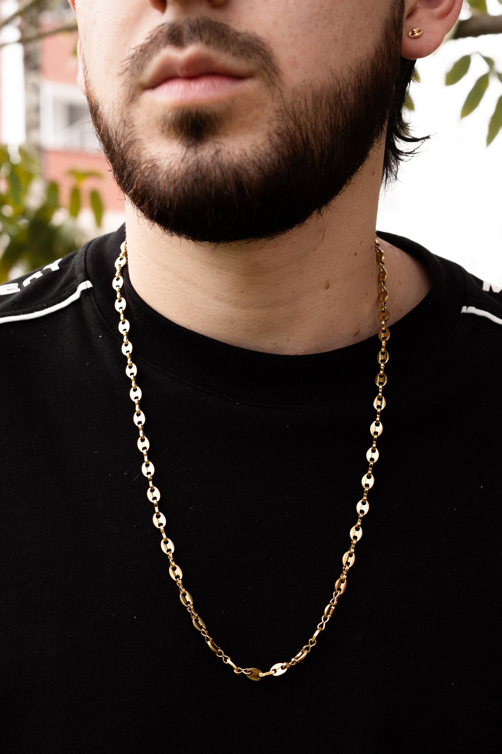 Cadena Tejido Gucci KAVRA puesta — look masculino