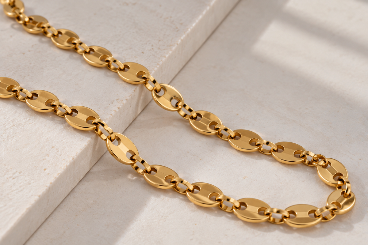 Cadena Tejido Gucci mujer KAVRA — sobre piedra clara